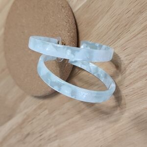 Blue Marble Acrylic Hoop